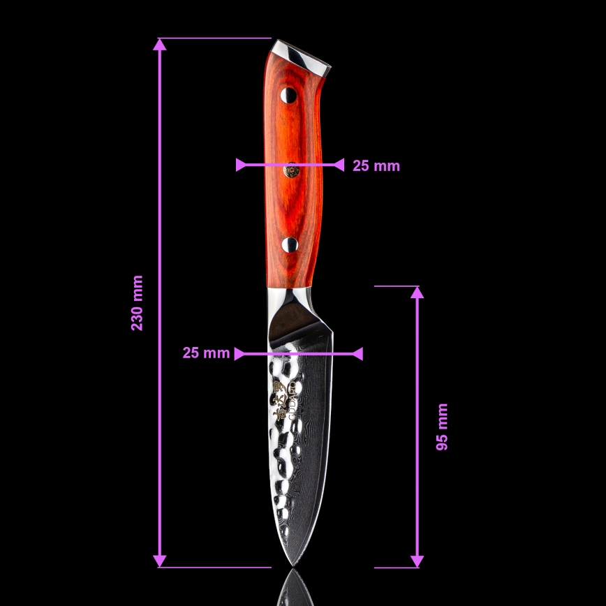 Gudaro - Damaškový kuchyňský nůž MIYABI 3,5, 67 vrstev oceli, délka 9,5 cm