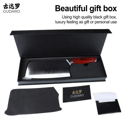 Gudaro - Damaškový kuchyňský sekáček KENSHO 6,5, 67 vrstev oceli, délka 16,2 cm