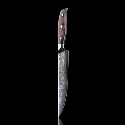 Gudaro - Damaškový porcovací nůž SHIRO 8, 67 vrstev oceli, délka 20 cm