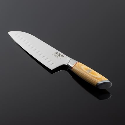 Gudaro - Damaškový Santoku kuchyňský nůž HIKARI 7, 67 vrstev oceli, délka 17,5 cm