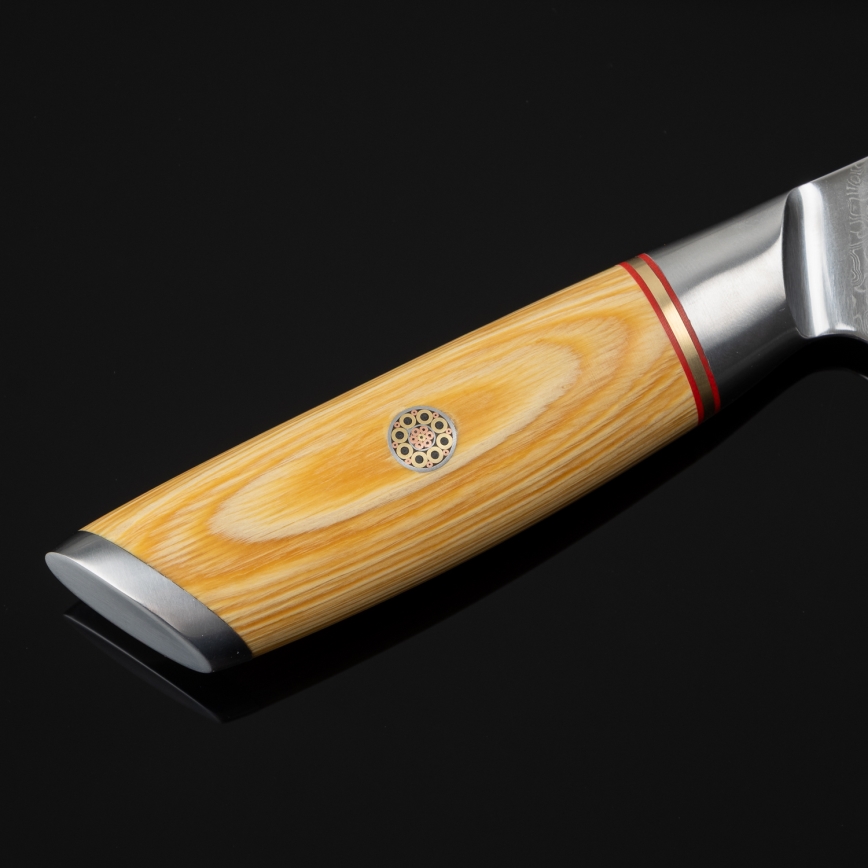 Gudaro - Damaškový Santoku kuchyňský nůž HIKARI 7, 67 vrstev oceli, délka 17,5 cm