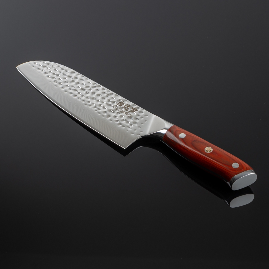 Gudaro - Damaškový Santoku kuchyňský nůž MIYABI 7, 67 vrstev oceli, délka 17,5 cm