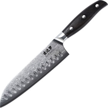 Gudaro - Damaškový Santoku kuchyňský nůž SHIRO 7