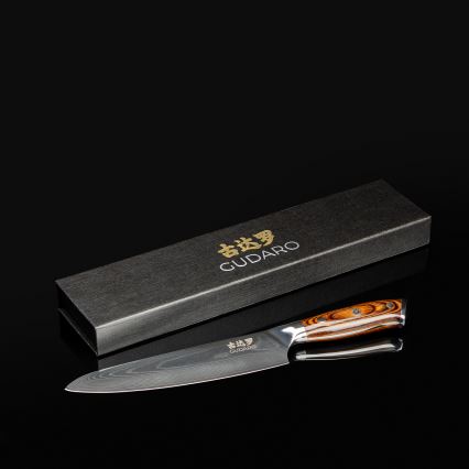 Gudaro - Damaškový šéfkuchařský nůž FENG 8, 67 vrstev oceli, délka 20 cm