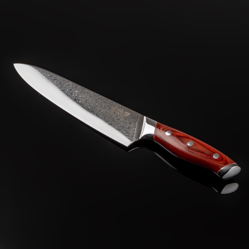 Gudaro - Damaškový šéfkuchařský nůž KENSHO 8, 67 vrstev oceli, délka 20 cm