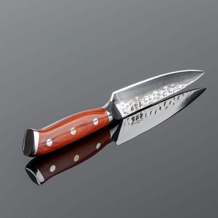 Gudaro - Damaškový univerzální kuchyňský nůž MIYABI 5, 67 vrstev oceli, délka 12,5 cm