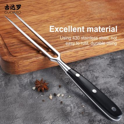 Gudaro - Kuchyňská vidlička MIYABI černá/pakka