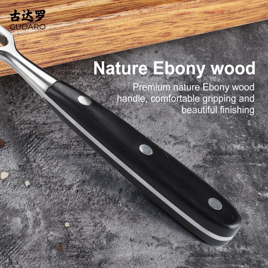 Gudaro - Kuchyňská vidlička MIYABI černá/pakka