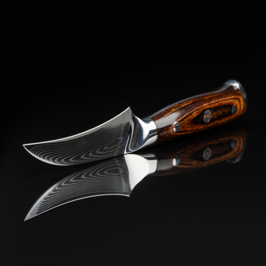 Gudaro - Kuchyňský nůž BIRD BEAK 7,6 cm damašková ocel