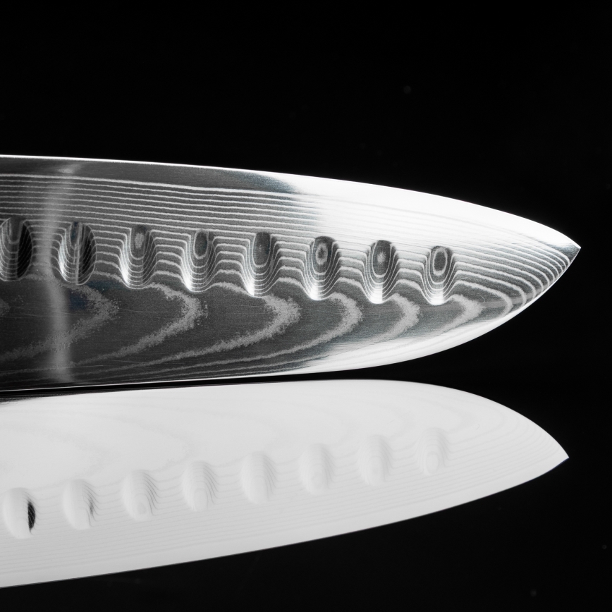 Gudaro - Kuchyňský nůž SANTOKU 17,5 cm damašková ocel