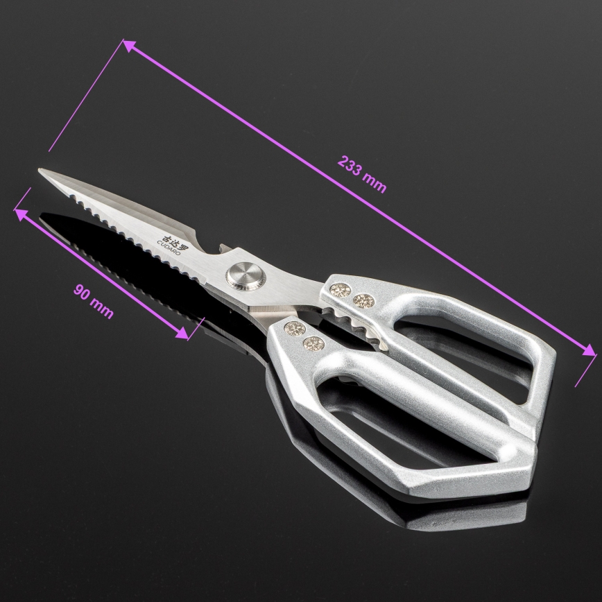 Gudaro - Nůžky na drůbež SHOGUN 23,3 cm stříbrná