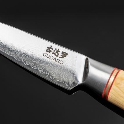 Gudaro - SADA 5x Damaškový kuchyňský nůž HIKARI + stojan na nože a nůžky na drůbež