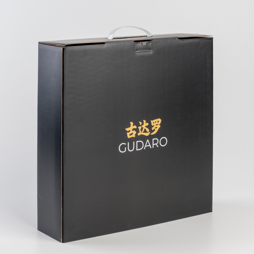 Gudaro - SADA 5x Damaškový kuchyňský nůž SHIRO + stojan na nože a nůžky na drůbež
