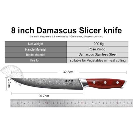 Gudaro - Sada kuchyňských nožů ve stojanu KENSHO 7 ks akát
