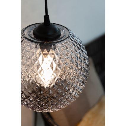 Halo Design 718443 - Lustr na lanku NOBB 1xE27/40W/230V kouřová šedá