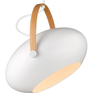 Halo Design 734375 - Lustr na lanku DC 1xE27/40W/230V pr. 40 cm bílá/dub