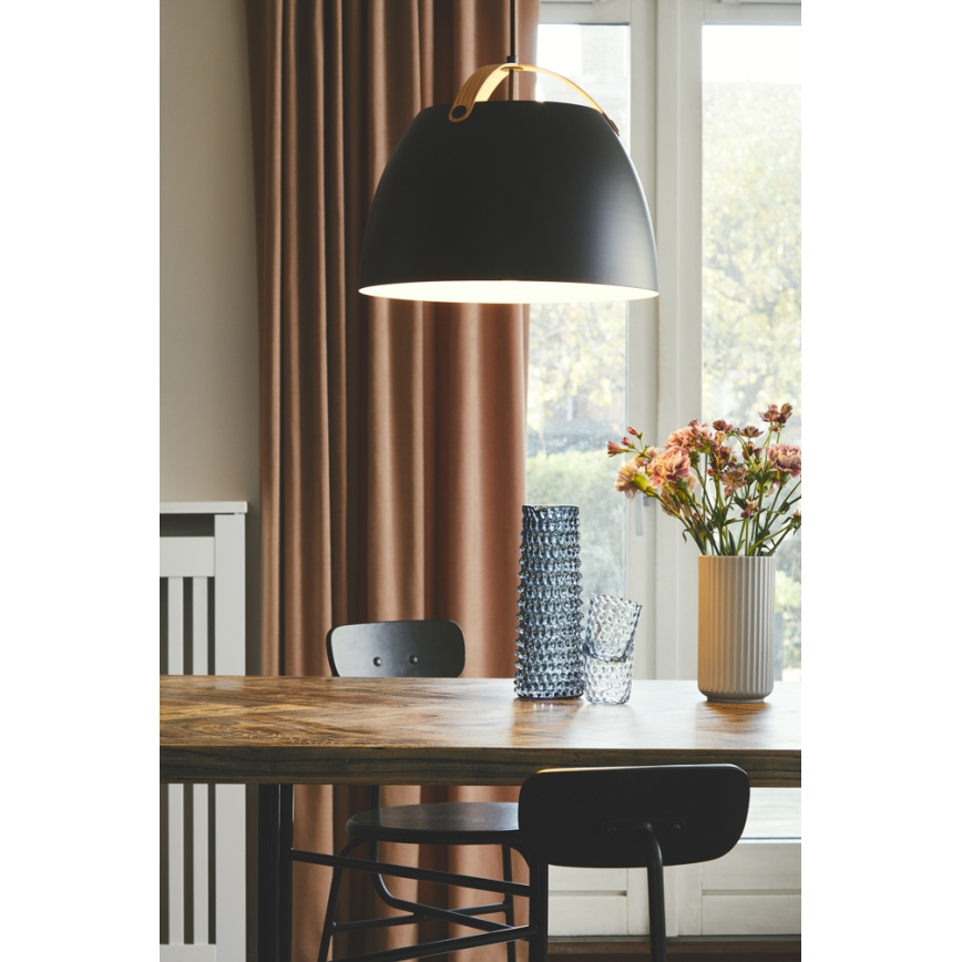 Halo Design 734887 - Lustr na lanku OSLO 1xE27/40W/230V pr. 40 cm černá/dub
