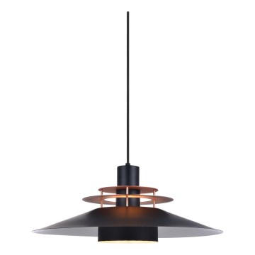 Halo Design 744503 - Lustr na lanku RIVOLI 1xE27/40W/230V pr. 50 cm černá/měděná