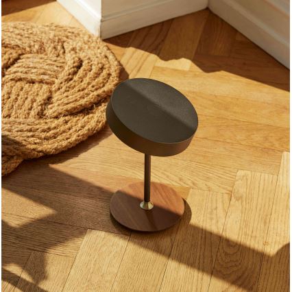 Halo Design 745791 - LED Stmívatelná nabíjecí stolní lampa ON THE MOVE LED/2,5W/4000 mAh šedá/dřevo