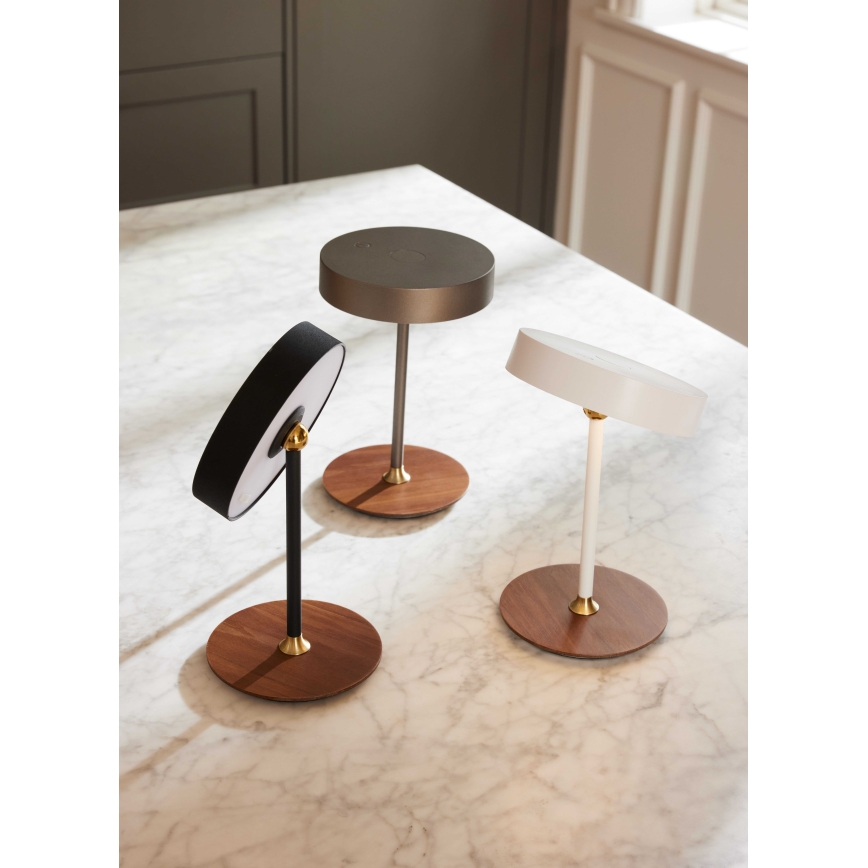 Halo Design 745791 - LED Stmívatelná nabíjecí stolní lampa ON THE MOVE LED/2,5W/4000 mAh šedá/dřevo