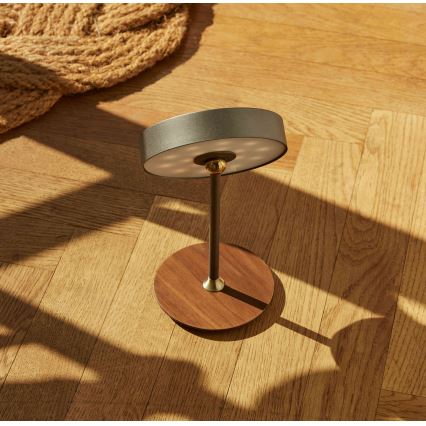 Halo Design 745791 - LED Stmívatelná nabíjecí stolní lampa ON THE MOVE LED/2,5W/4000 mAh šedá/dřevo