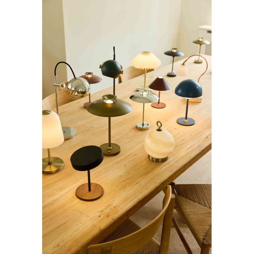 Halo Design 746149 - LED Stmívatelná venkovní nabíjecí stolní lampa MINI STEPP LED/1,8W/1600 mAh IP44 mosaz