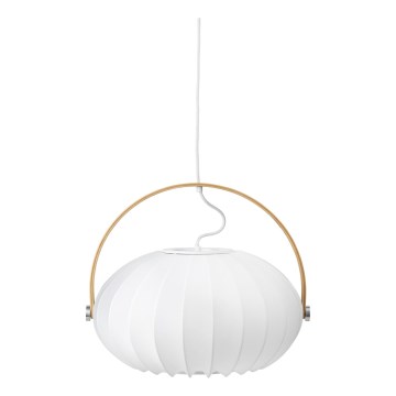 Halo Design 746347 - Lustr na lanku DC 1xE27/40W/230V pr. 40 cm bílá/dub