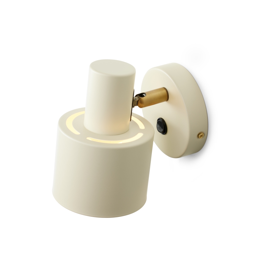 Halo Design 746873 - Nástěnné bodové svítidlo VOGUE 1xE27/40W/230V krémová/mosaz