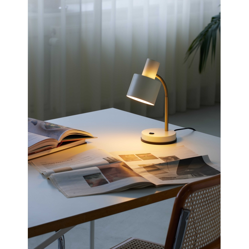 Halo Design 746910 - Stolní lampa VOGUE 1xE27/40W/230V krémová/mosaz