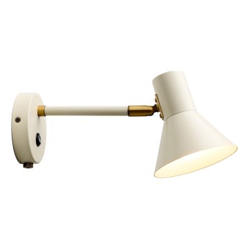 Halo Design 747443 - Nástěnná lampička STYLE 1xE14/25W/230V krémová/mosaz