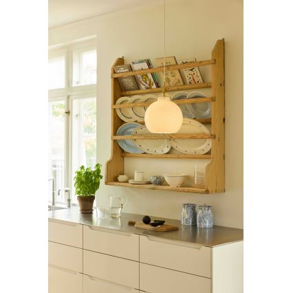 Halo Design 748068 - Lustr na lanku TOSCANA 1xE27/40W/230V pr. 36 cm krémová/mosaz