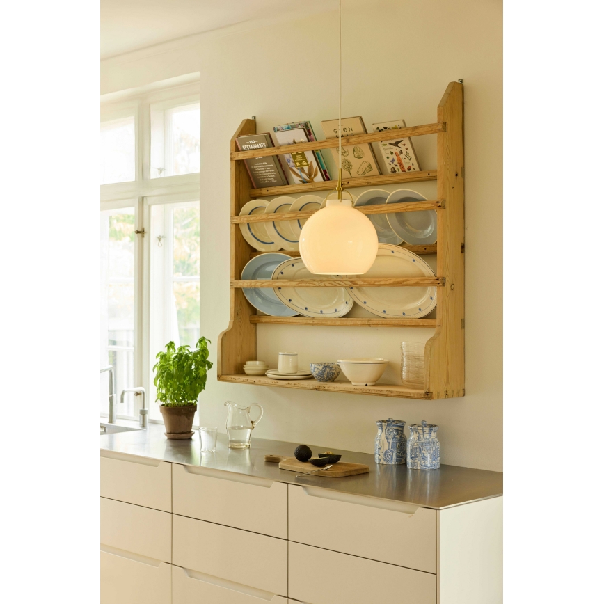 Halo Design 748068 - Lustr na lanku TOSCANA 1xE27/40W/230V pr. 36 cm krémová/mosaz