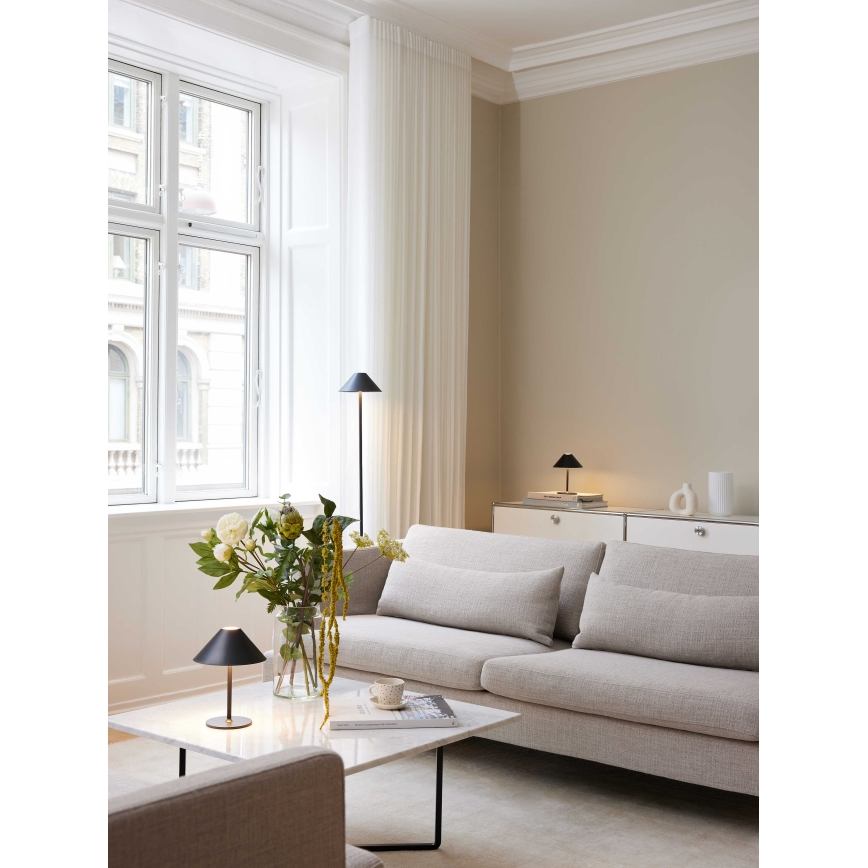 Halo Design 800803 - LED Stmívatelná venkovní nabíjecí stolní lampa HYGGE LED/3W/4000 mAh IP54 černá