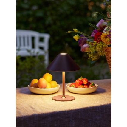 Halo Design 800834 - LED Stmívatelná venkovní nabíjecí stolní lampa HYGGE LED/3W/4000 mAh IP54 vínová