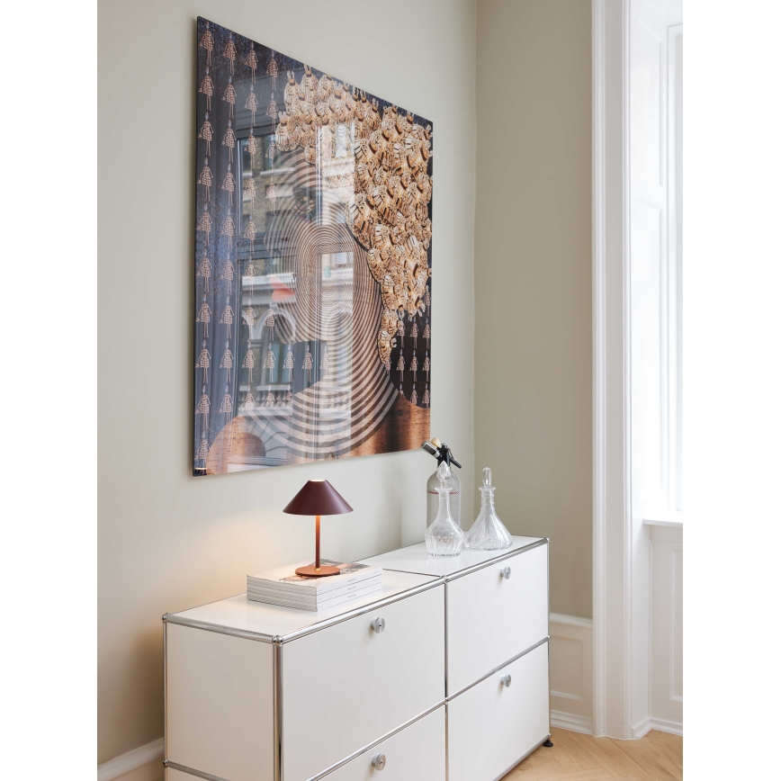 Halo Design 800834 - LED Stmívatelná venkovní nabíjecí stolní lampa HYGGE LED/3W/4000 mAh IP54 vínová