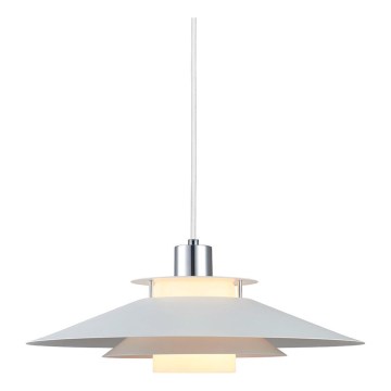 Halo Design 990792 - Lustr na lanku RIVOLI 1xE27/40W/230V pr. 40 cm bílá/lesklý chrom