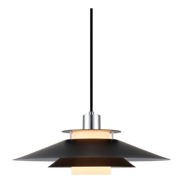 Halo Design 990808 - Lustr na lanku RIVOLI 1xE27/40W/230V pr. 40 cm černá/lesklý chrom