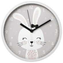 Hama - Dětské nástěnné hodiny 1xAA králíček