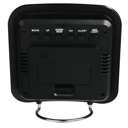 Hama - Meteostanice s LCD displejem a budíkem 2xAA + 2xAAA černá