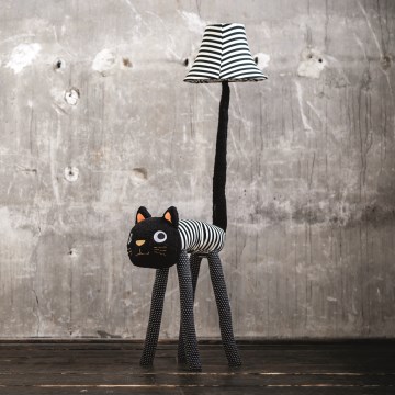 Happy Lamps - LED Dětská stojací lampa LUNA LED/5,4W/230V kočka