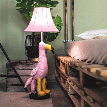 Happy Lamps - LED Dětská stojací lampa MINGO LED/5,4W/230V plameňák