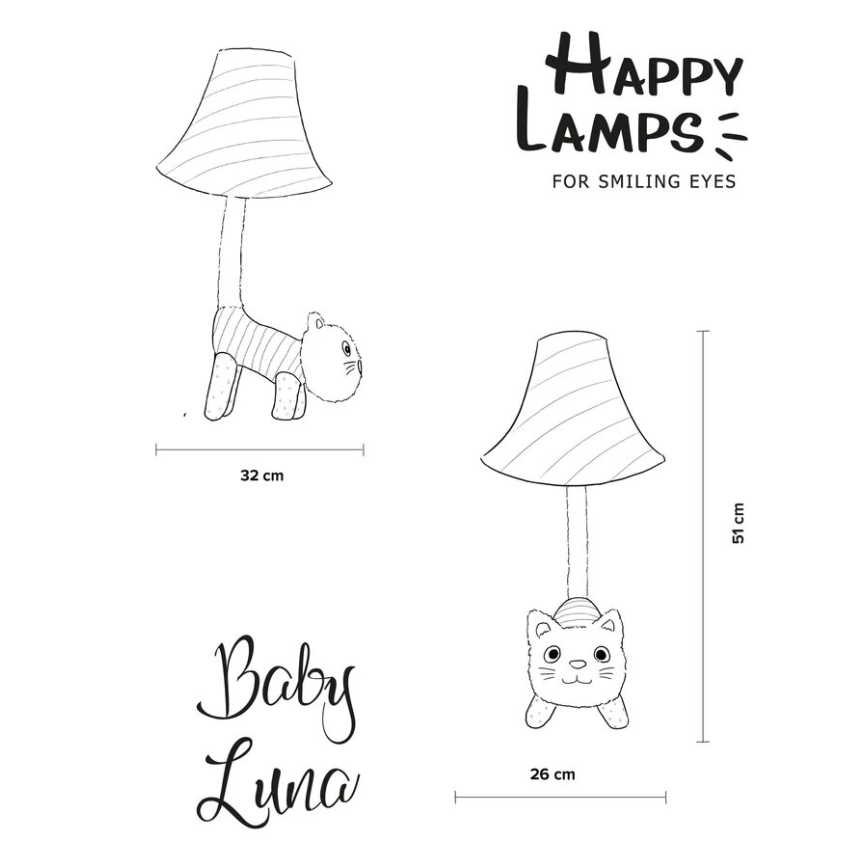 Happy Lamps - LED Dětská stolní lampa BABY LUNA LED/5,4W/230V kočka