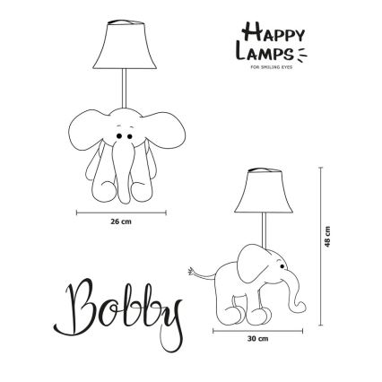 Happy Lamps - LED Dětská stolní lampa BOBBY LED/5,4W/230V slon