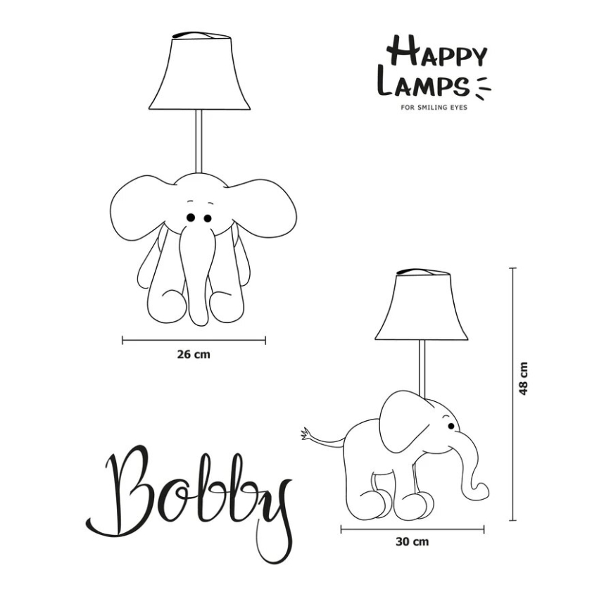 Happy Lamps - LED Dětská stolní lampa BOBBY LED/5,4W/230V slon