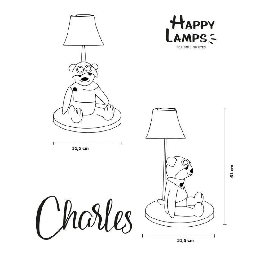 Happy Lamps - LED Dětská stolní lampa CHARLES LED/5,4W/230V medvěd