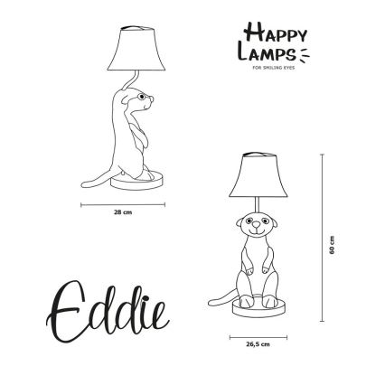 Happy Lamps - LED Dětská stolní lampa EDDIE LED/5,4W/230V surikata