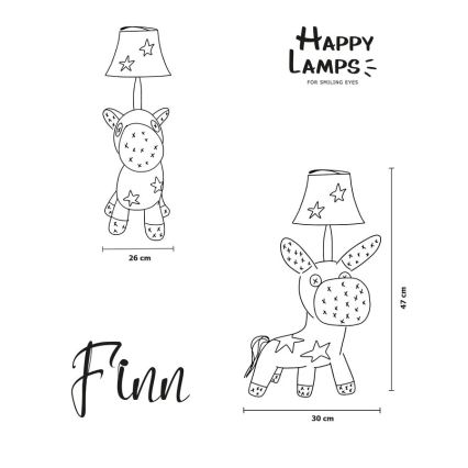 Happy Lamps - LED Dětská stolní lampa FIN LED/5,4W/230V kůň