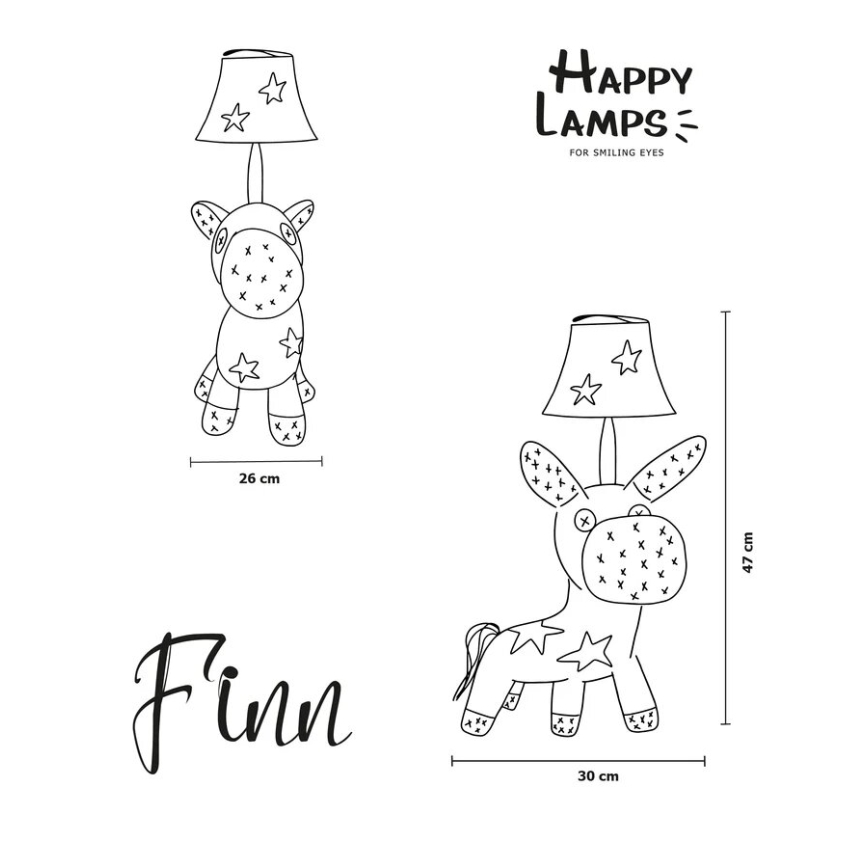 Happy Lamps - LED Dětská stolní lampa FIN LED/5,4W/230V kůň