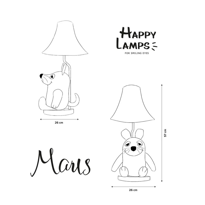 Happy Lamps - LED Dětská stolní lampa MAUS LED/5,4W/230V myš