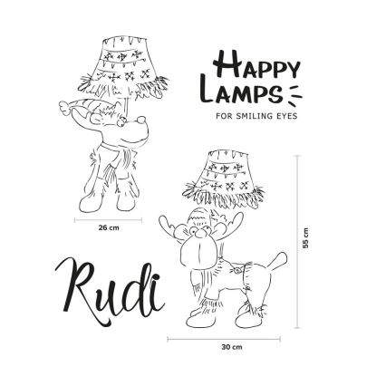Happy Lamps - LED Dětská stolní lampa RUDI LED/5,4W/230V sob